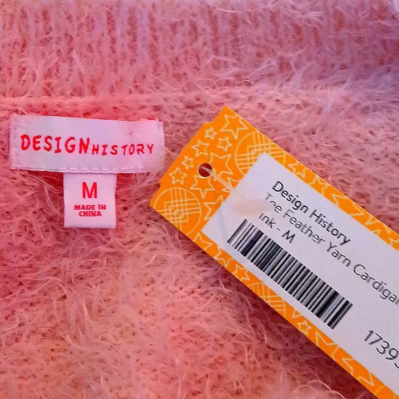 LIKE WEARING a CLOUD! NWT Design History Girls Feather-Knit Open Cardigan, Med. - Picture 9 of 12